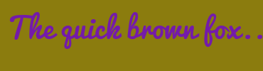 Image with Font Color 741BA9 and Background Color 8B7C0E